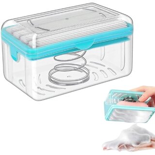                       Arni 2-in-1 Portable Portable Laundry Rolling Soap Box Easy Cloth Washing Soap Roller, Plastic Dispenser Case                                              