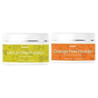 Beaface Combo Pack Lemon Peel Powder Skin Natural Bleacher - 100 gm | Orange Peel Powder Skin Brighten - 100gm (Pack of 2) Beaface Combo Pack Lemon Peel Powder Skin Natural Bleacher - 100 gm | Orange Peel Powder Skin Brighten - 100gm (Pack of 2)