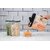 Pack of 1 Airtight Transparent Plastic Food Storage Container with 2 Sections, 2500ml for Kitchen & Fridge