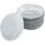 8 Inch Silver Coated Paper Plates with White Back - 24 Pcs