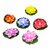 Tiny Shiny Floating Smokeless Lotus Flowers Sensor Led Candle for fastival decoration Candle Multicolor, Pack of 6