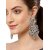 Oxidised Silver Hanging Dangler Elephant style Earrings for Women  Girls/Antique Metal German Silver Long studs