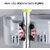 Mop and Broom Holder Wall Mount  Heavy Duty Broom Stick Holder with 5 Slots  6 Hooks, Wall-Mounted Organizer Rack