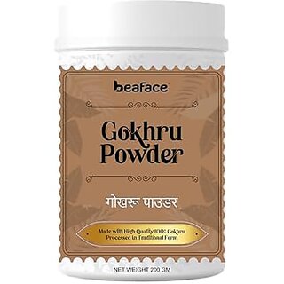                       Beaface Gokshura Powder 200g | Natural Herb For Men | To Promote EnergyStrength | No Added Preservative or Additives | Gokhru/Tribulus Terrestris Powder | No Added Preservative or Additives                                              