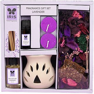 IRIS Lavender Aromatherapy Gift Set with Ceramic Oil Burner IRIS Lavender Aromatherapy Gift Set with Ceramic Oil Burner