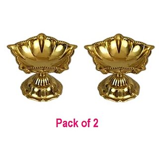Brass Die Panch Mukhi Diya Oil Lamp for Home Pooja Diwal Sada No.3 Brass (Pack of 2) Table Diya (Height 2 inch) Brass Die Panch Mukhi Diya Oil Lamp for Home Pooja Diwal Sada No.3 Brass (Pack of 2) Table Diya (Height 2 inch)
