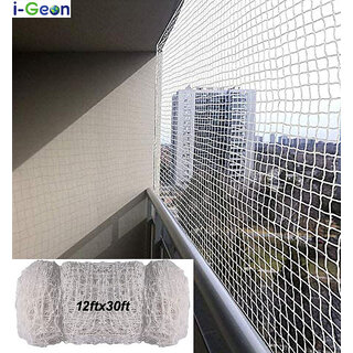 12ftx30ft Balcony Safety Bird Net Protect Kids Plants from Birds (Color White) 12ftx30ft Balcony Safety Bird Net Protect Kids Plants from Birds (Color White)