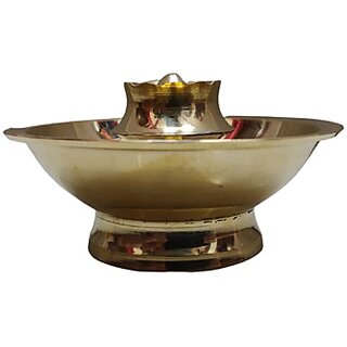                       Agarbati Agardan Katori Stand No.4 Brass Incense Holder (Gold)                                              