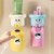 Magnetic Tooth Cartoon Toothbrush Holder Punch-Free Magnetic Upside Down Toothbrush Cup Wall Mounted Bathroom Storage