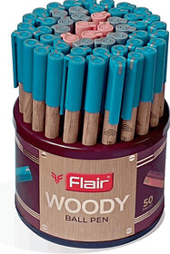 Woody Ball Pen(Pack Of 10, Ink Color - Blue, Black, Red)