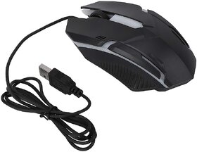 Ms11 Wired 1600Dpi Gaming Mouse, Black, Usb, 3 Buttons + Wheel, Ergonomic, Portable, Windows/Macos