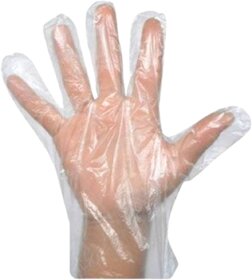 Plastic Transparent Hand Gloves  100 Pcs Pack