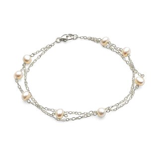 Techiefox Elegant Multi-Layered Metal Chain Bracelet with Lustrous Pearls Stylish Designer Wrist Accessory for Women Techiefox Elegant Multi-Layered Metal Chain Bracelet with Lustrous Pearls Stylish Designer Wrist Accessory for Women