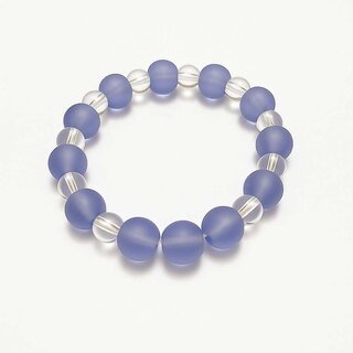Techiefox Aesthetic Frosted Finish Purple Bead Bracelet Premium Plastic Beaded Hand Ornament with Translucent Spacers Techiefox Aesthetic Frosted Finish Purple Bead Bracelet Premium Plastic Beaded Hand Ornament with Translucent Spacers