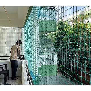                       i-Geon Multipurpose Bird Net  Balcony, Window  Garden Safety 12ftx100ft (Green)                                              