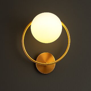                       Chanya Haus Golden Aluminium Wall Light Fixture LED with Three Light Color Modes (Warm White, Cool White, Cool Daylight                                              