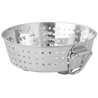 Stainless Steel Small Rice Strainer with Handles Colander for Washing Vegetables Strainer (Silver Pack of 1) Stainless Steel Small Rice Strainer with Handles Colander for Washing Vegetables Strainer (Silver Pack of 1)