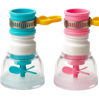                       360 Rotating Water Faucet  Splash-Proof Filter  Expandable Nozzle for Sink  Bathroom multicolor (pack of 2)                                              