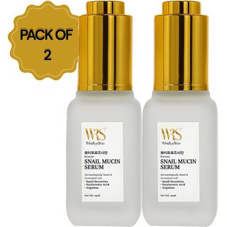 Whiteroseshine Korean Snail Mucin Serum with 96 Snail Secretion Filtrate Hyaluronic Acid For Anti-Aging (25ml2)