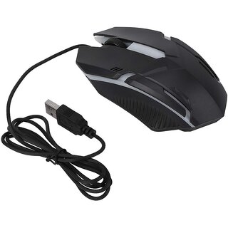 Ms11 Wired 1600Dpi Gaming Mouse, Black, Usb, 3 Buttons + Wheel, Ergonomic, Portable, Windows/Macos