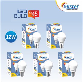                       Glister 12W LED Bulb(PACK OF 5)                                              