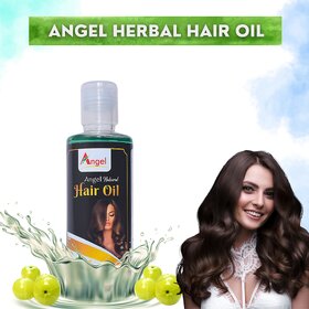 Angel Ayurveda Herbal Hair Oil  200ml  Amla, Onion  Black Sesame Seed  With Vitamin E  Non-Sticky  Paraben-Free