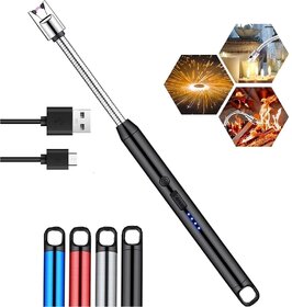 WildProducts USB Rechargeable Plasma Arc Lighter | Windproof Plastic & Stainless Steel, 360 Flexible Neck