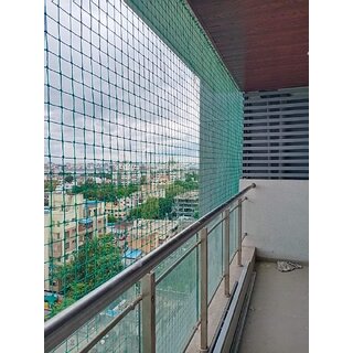                       i-Geon Multipurpose Bird Net  Balcony, Window  Garden Safety 12ftx20ft (Green)                                              