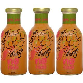 No Filter Mischievous Mango 100 Juice  No Sugar Added  No Preservatives  Not from Concentrate (355ml x Pack of 3 )