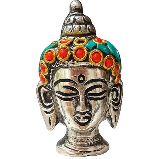 Tiny Shiny Buddha Metal Statue igurine with Colorful Stones Agarbatti Holder for Pooja room, living room for gift Tiny Shiny Buddha Metal Statue igurine with Colorful Stones Agarbatti Holder for Pooja room, living room for gift