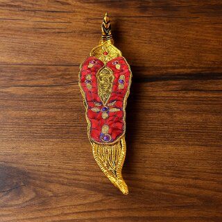                       Tiny Shiny Leaf Shape Metal Agarbatti Incense Stick Stand for Pooja room, living room for gift                                              