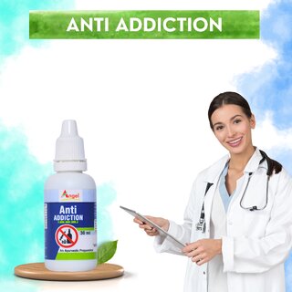                       ANGEL AYURVEDA Anti Addiction Drops 30ml with Shankhpushpi, Brahmi  Jatamansi  Alcohol  Smoking Recovery Aid                                              