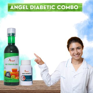 ANGEL Diabetic Combo 500ml Juice 40 Tablets With Kiwi, Jamun Aloe Vera Natural Blood Sugar Control ANGEL Diabetic Combo 500ml Juice 40 Tablets With Kiwi, Jamun Aloe Vera Natural Blood Sugar Control