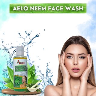                       ANGEL Aloe Neem Face Wash 200ml  With Aloe Vera, Neem  Tulsi  Anti-Acne, Oil Control  Deep Cleansing                                              