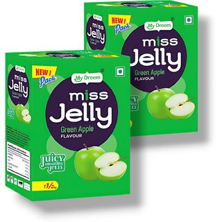 MyDreem Miss Jelly Green Apple Flavor, Smooth Jiggly Candy Treat for Kids Adults 85 Pcs in Each box Pack of 2 MyDreem Miss Jelly Green Apple Flavor, Smooth Jiggly Candy Treat for Kids Adults 85 Pcs in Each box Pack of 2
