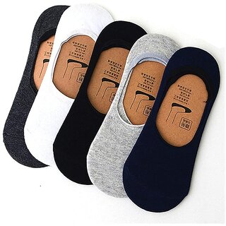                       WildProducts - Unisex Loafer Socks No-Show Cotton Socks Multicolored Pack of 5                                              