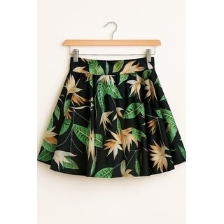                       women tropical print skirt                                              