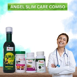 ANGEL Slim Care Combo 500ml Slim Juice +100g Powder +60 Fiber Tabs +60 Green Tea Tabs With Garcinia, Amla, Green Tea ANGEL Slim Care Combo 500ml Slim Juice +100g Powder +60 Fiber Tabs +60 Green Tea Tabs With Garcinia, Amla, Green Tea