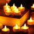 LED Tea Light Candles Warm White Diwali Christmas Home Decoration Candle Light Dinner Real Look Candle Pack of 24