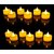 LED Tea Light Candles Warm White Diwali Christmas Home Decoration Candle Light Dinner Real Look Candle Pack of 24