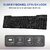 Wired Ergonomic Keyboard and Mouse Combo with USB Hub - Sleek Black Office Set