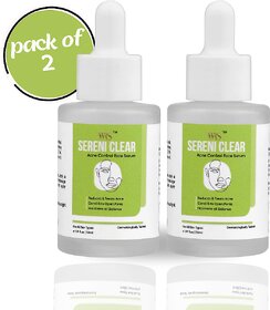 WHITEROSESHINE Sereni Clear Acne Control Serum Enriched with Salicylic Acid and Niacinamide for All Skins 30ml(pack of2)