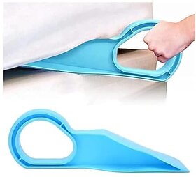 Mattress Lifter Tool/Bedsheet Tucker Tool/Bedsheet Mattress Lifter Stand/Bed Making Tool/Bed Making Accessories/Mattress Elevator Wedge/Blue (Blue PO- 1)