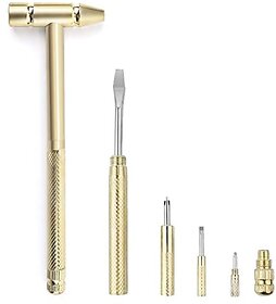 5-in-1 Mini Metal Hammer & Screwdriver Multi-tool with Anti-Slip Grip, Claw Hammer, Portable Hand Tool Pack of 1