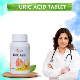                       ANGEL Uric Acid Tablets  60 Tabs  With Pashanbhed, Salai Guggul  Varuna  Ayurvedic Uric Acid Control                                              