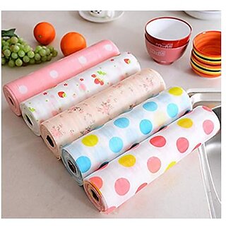                       (Pack of 1) Antislip Kitchen Cupboard Liner Mat Roll Drawer (45x200 cm Multicolour) Anti Slip PVC Waterproof Place Mat for Kitchen Cupboard Liners RefrigeratorTable Roll                                              