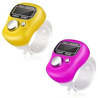 Finger Ring Counter Pack of 2 4 Digit Hand Clicker Tally Counter Multicolour with Clear Visible Numbers Useful for Jaap mala Counter | Tasbeeh Counter Various Counting Purposes Finger Ring Counter Pack of 2 4 Digit Hand Clicker Tally Counter Multicolour with Clear Visible Numbers Useful for Jaap mala Counter | Tasbeeh Counter Various Counting Purposes