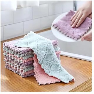                       (Pack of 5) Microfiber Cleaning Cloth 5pcs Reusable Kitchen Towel Super Absorbent Dishwashing Rag Cloth Multipurpose Magic Towel for Kitchen Cleaning Supplies 25 x 25 CM                                              