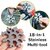 18-in-1 Snowflake Multi-Tool - Stainless Steel Bottle Opener Flat & Phillips Screwdriver Cycling Wrench Portable Durable Kit for Camping Outdoor Travel & Everyday Use