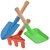 OUTO Garden Tools 3Pcs Set Heavy Duty Stainless Steel Carbon Aluminium Trowel Shovel Rake Mini Gardening Kit for Home Planting Kids Terrace Balcony Children (Pack of 3 Random Color)